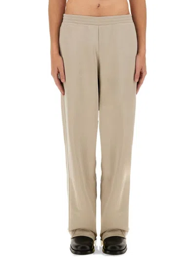 Helmut Lang Jogging Pants With Subtle Zipper Detail In Brown