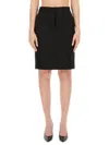 Helmut Lang Midi Skirt In Black