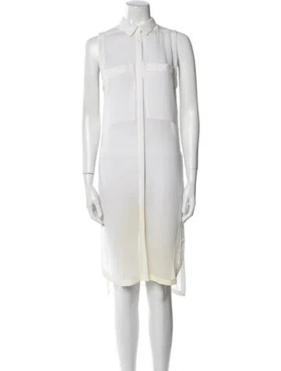Pre-owned Helmut Lang Knee-length Dress In White