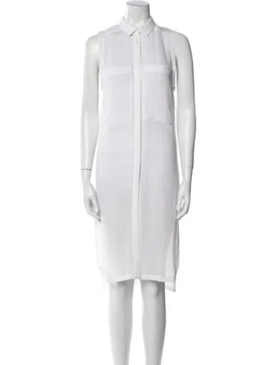 Pre-owned Helmut Lang Knee-length Dress In White