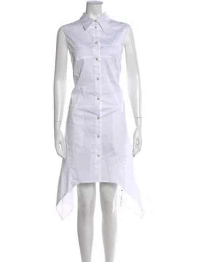 Pre-owned Helmut Lang Knee-length Dress In White