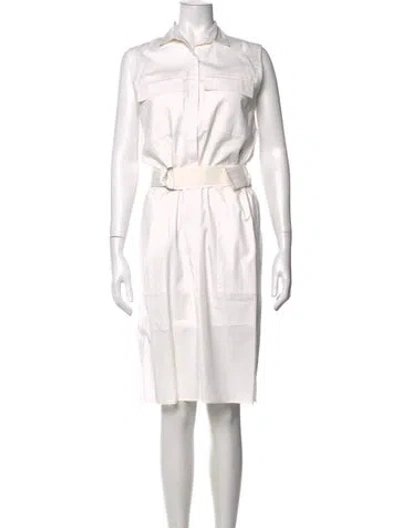Pre-owned Helmut Lang Knee-length Dress In White