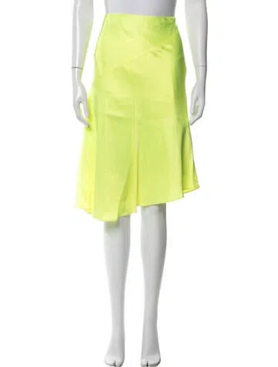 Pre-owned Helmut Lang Knee-length Skirt In Yellow