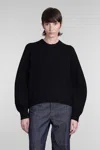 Helmut Lang Ribbed Wool-blend Jumper In Black