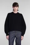 Helmut Lang Ribbed Wool-blend Jumper In Black