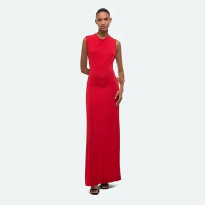 Helmut Lang Knot Dress In Red