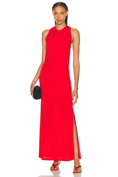 Helmut Lang Knot Dress In Red
