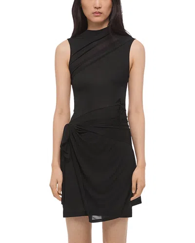 Helmut Lang Mini Knot Dress Black In Multi
