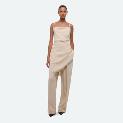 Helmut Lang Open-back Knot Slip Dress In White