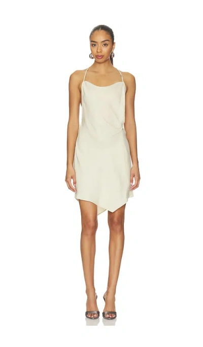 Helmut Lang Knot Slip Washed Dress In White