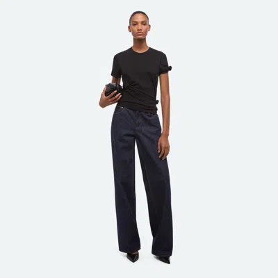 Helmut Lang Knotted Baby Tee In Black