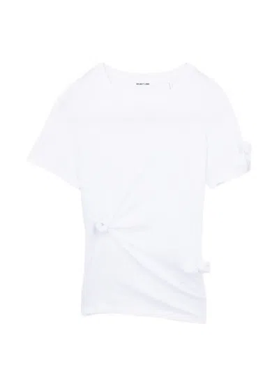 Helmut Lang Knotted Baby Tee In White