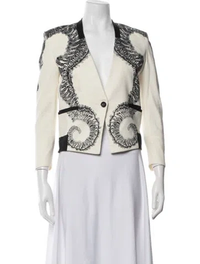 Pre-owned Helmut Lang Lace Pattern Jacket In Neutrals