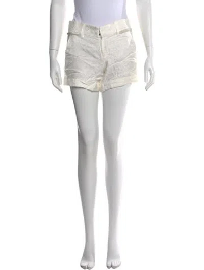 Pre-owned Helmut Lang Lace Pattern Mini Shorts W/ Tags In Neutral