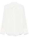 Helmut Lang Women's Lace-trimmed Bib-front Chiffon Shirt