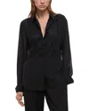Helmut Lang Lace Relaxed Shirt In Black