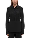 Helmut Lang Lace Relaxed Shirt In Black