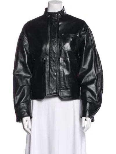 Pre-owned Helmut Lang Lamb Leather Biker Jacket In Black