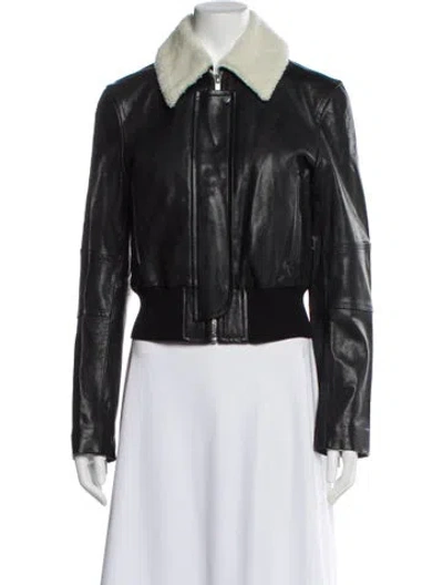 Pre-owned Helmut Lang Lamb Leather Biker Jacket In Black