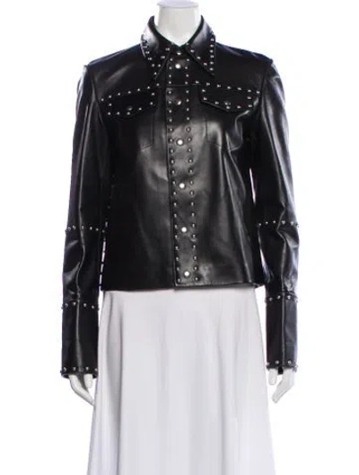 Pre-owned Helmut Lang Lamb Leather Biker Jacket In Black