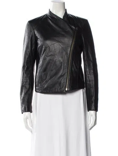 Pre-owned Helmut Lang Lamb Leather Biker Jacket In Black