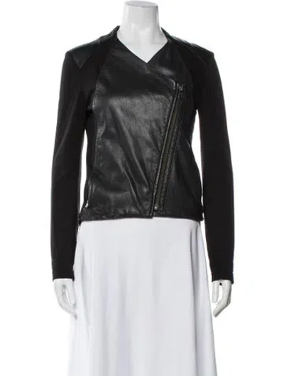 Pre-owned Helmut Lang Lamb Leather Biker Jacket In Black