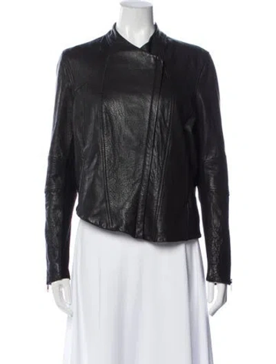 Pre-owned Helmut Lang Lamb Leather Biker Jacket In Black