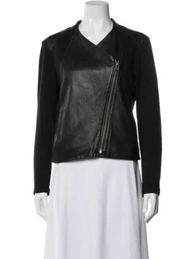 Pre-owned Helmut Lang Lamb Leather Biker Jacket In Black