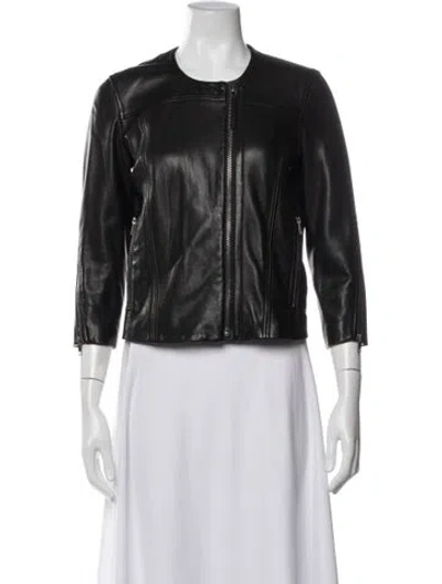 Pre-owned Helmut Lang Lamb Leather Biker Jacket In Black
