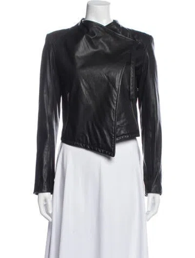 Pre-owned Helmut Lang Lamb Leather Biker Jacket In Black