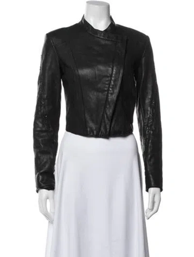 Pre-owned Helmut Lang Lamb Leather Biker Jacket In Black
