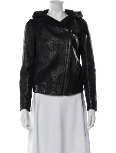 Pre-owned Helmut Lang Lamb Leather Biker Jacket In Black