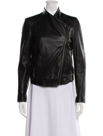 Pre-owned Helmut Lang Lamb Leather Biker Jacket In Black