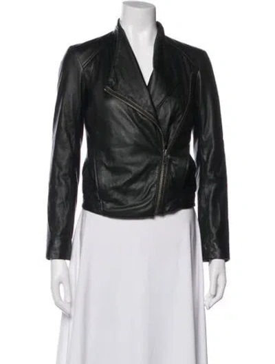Pre-owned Helmut Lang Lamb Leather Biker Jacket In Black