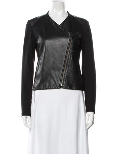 Pre-owned Helmut Lang Lamb Leather Biker Jacket In Black