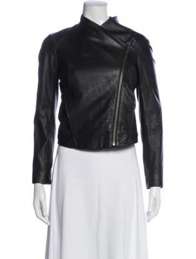 Pre-owned Helmut Lang Lamb Leather Biker Jacket In Black