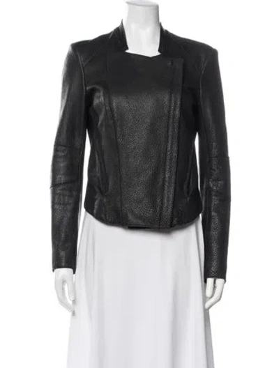 Pre-owned Helmut Lang Lamb Leather Biker Jacket In Black