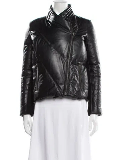 Pre-owned Helmut Lang Lamb Leather Biker Jacket In Black