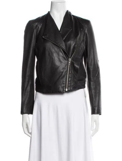 Pre-owned Helmut Lang Lamb Leather Biker Jacket In Black