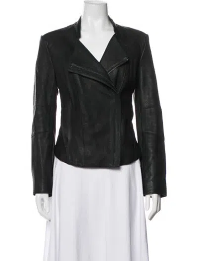 Pre-owned Helmut Lang Lamb Leather Biker Jacket In Black