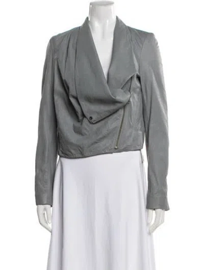 Pre-owned Helmut Lang Lamb Leather Biker Jacket In Neutral