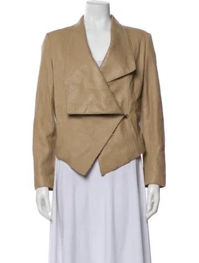 Pre-owned Helmut Lang Lamb Leather Biker Jacket In Neutral