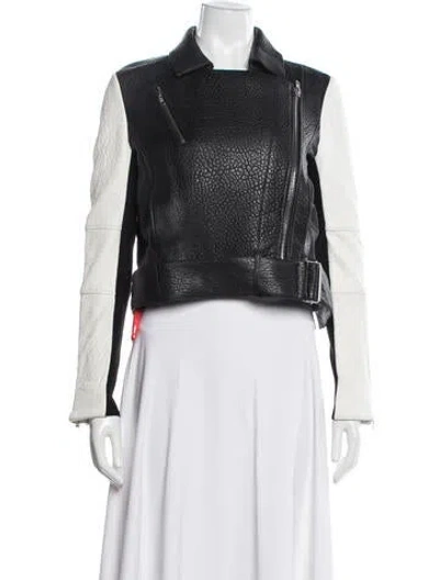 Pre-owned Helmut Lang Lamb Leather Biker Jacket W/ Tags In Black