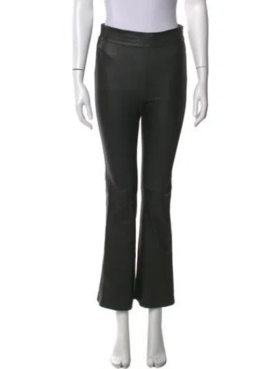 Pre-owned Helmut Lang Lamb Leather Flared Pants In Black