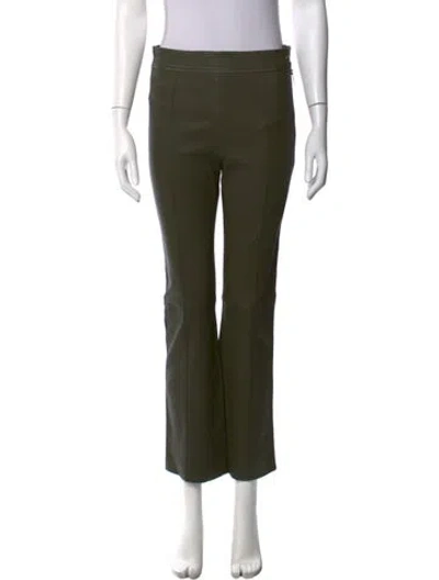 Pre-owned Helmut Lang Lamb Leather Flared Pants In Green