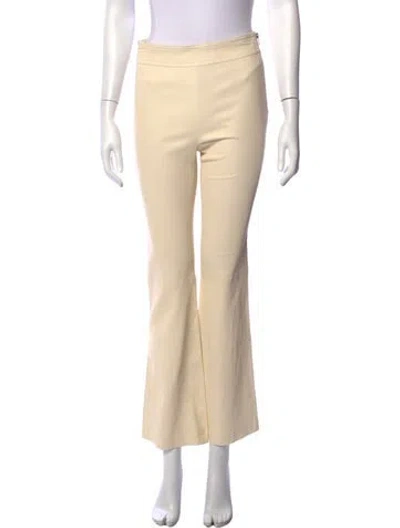 Pre-owned Helmut Lang Lamb Leather Flared Pants In Neutrals