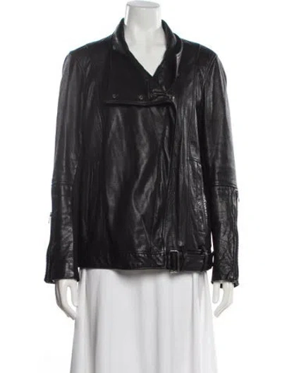 Pre-owned Helmut Lang Lamb Leather Jacket In Black