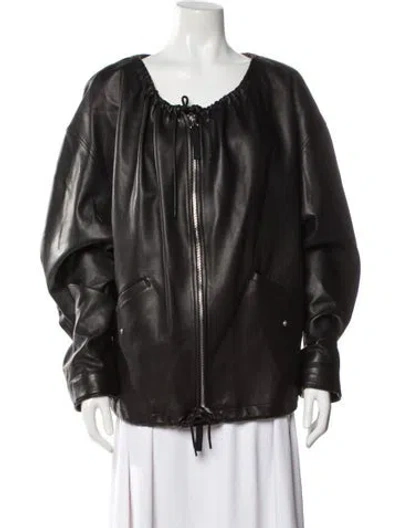 Pre-owned Helmut Lang Lamb Leather Jacket In Black