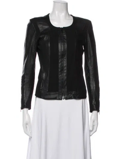 Pre-owned Helmut Lang Lamb Leather Jacket In Black