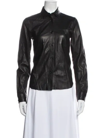 Pre-owned Helmut Lang Lamb Leather Jacket In Black/grey